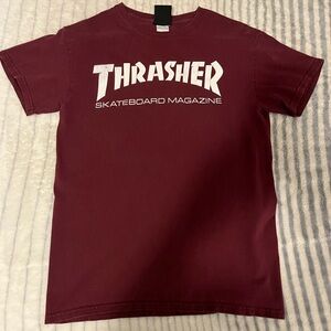Thrasher Red Short Sleeve Tee Classic Logo